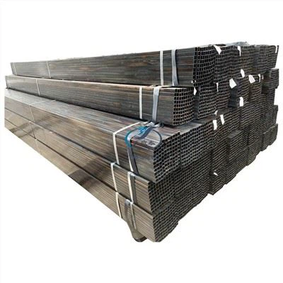 Venda en línia de la Xina, tub rectangular de secció buida, tub d'acer soldat, tub negre per a material de construcció