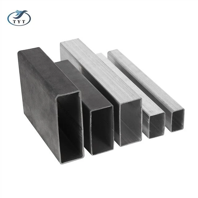 Tub d'acer soldat quadrat i rectangular de carboni negre